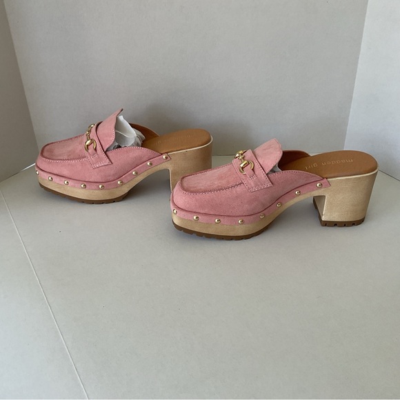 Madden Girl Pink Mules with Gold Accents - Picture 3 of 5